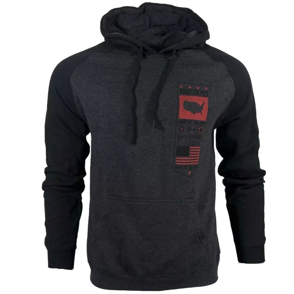 Howitzer Style Men's Hoodie FREE AND BRAVE Militar - Picture 2 of 12
